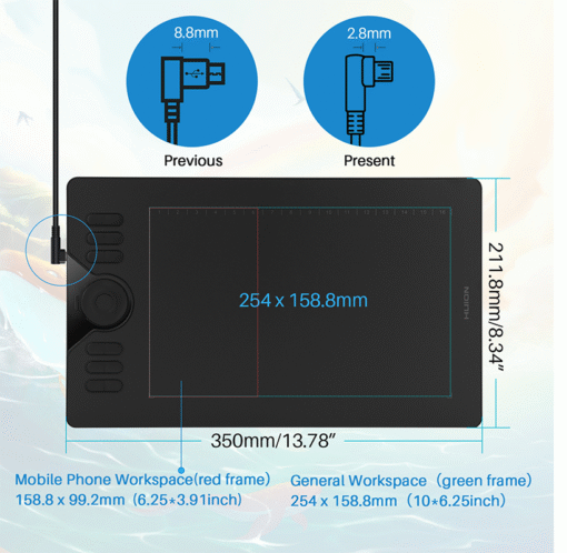 HUION HS610 graphics tablet 12