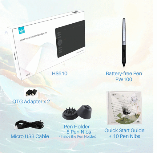 HUION HS610 graphics tablet 16