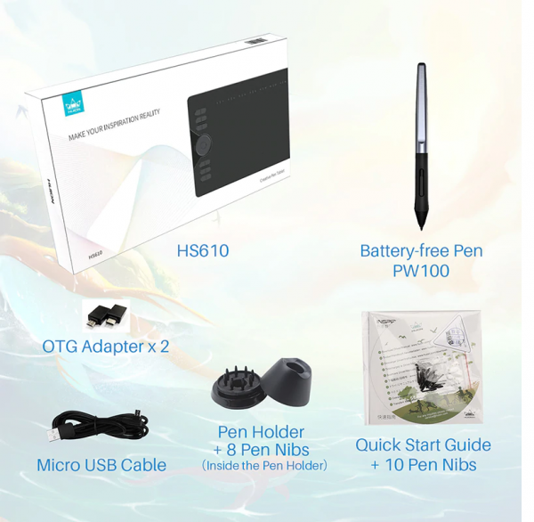 HUION HS610 graphics tablet 16