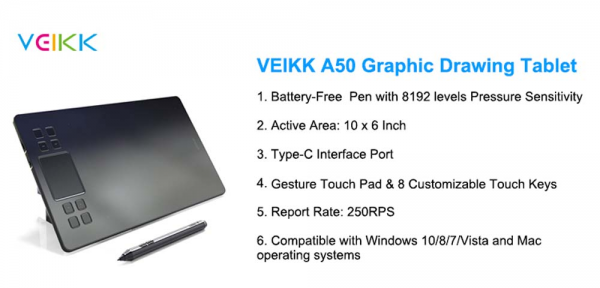 Veikk Tablet Best graphics Tablets (1)