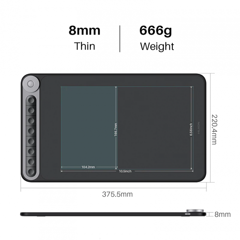 Huion New Arrival Inspiroy Dial Q620M Graphic Tablet Wireless Drawing ...