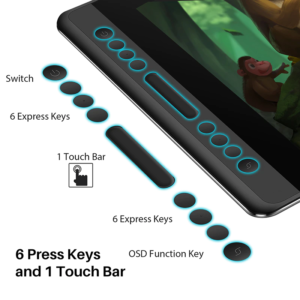 Huion kamvas pro 16 premium graphics tablet 6