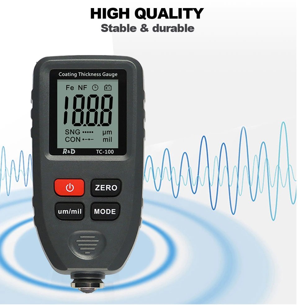 R&D TC200 Car Paint Film Coating Thickness Gauge – FE/NFE – Made In China