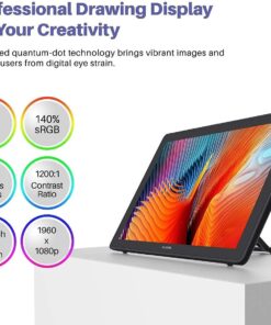 HUION Kamvas 22 Plus graphics drawing monitor Pakistan with 140% sRGB and Android support 2