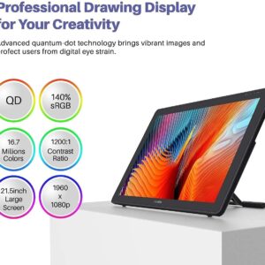 HUION Kamvas 22 Plus graphics drawing monitor Pakistan with 140% sRGB and Android support 2