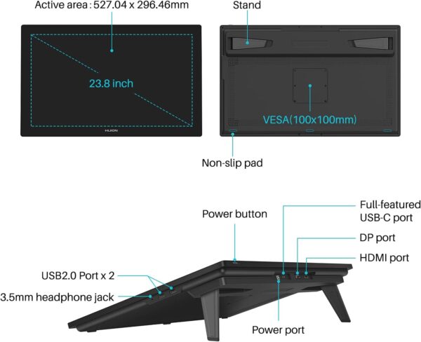 HUION Kamvas Pro 24 4K - Graphics Tablet Pakistan (8)